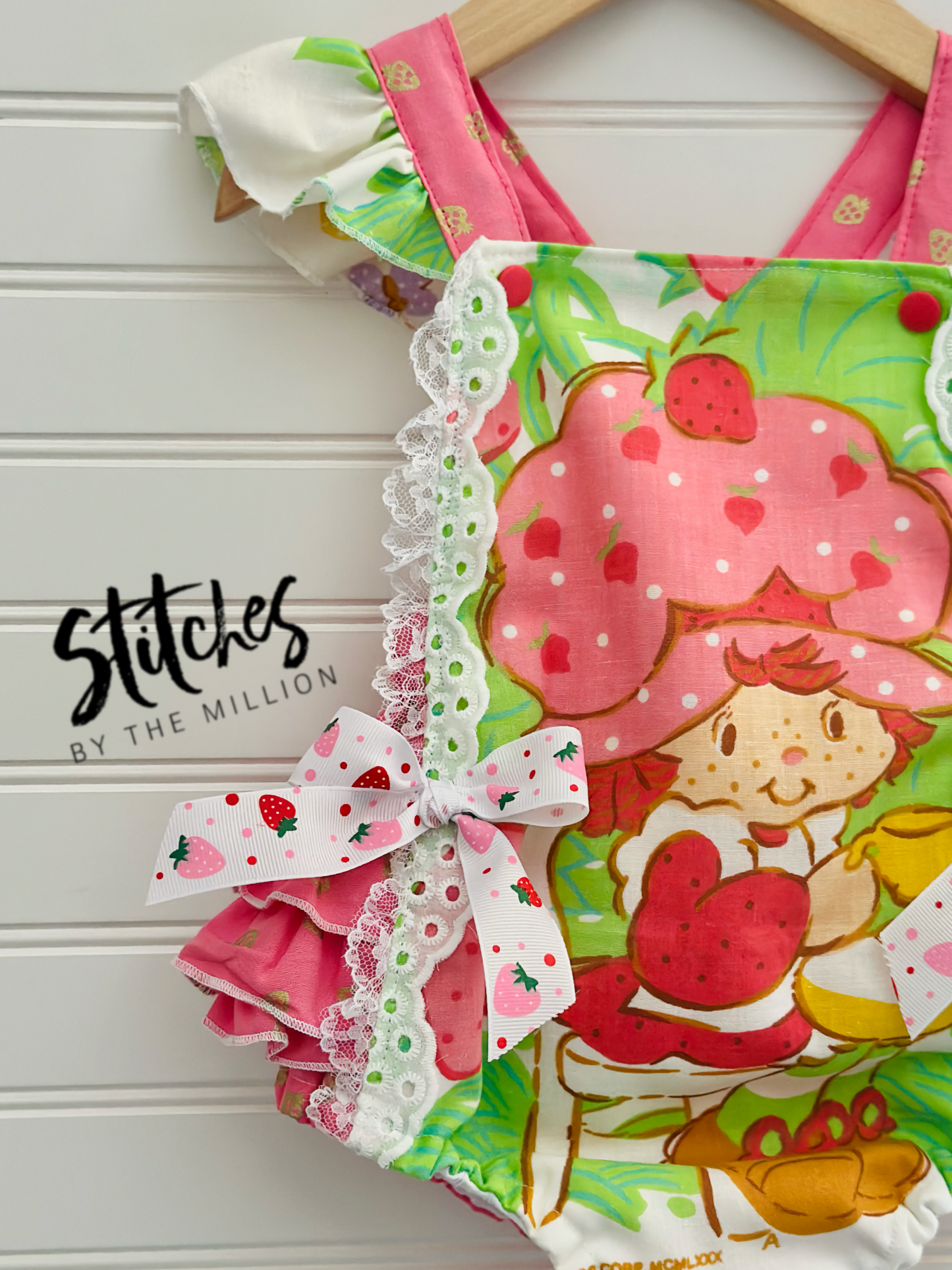 Pink Berry Romper OOAK 12mo